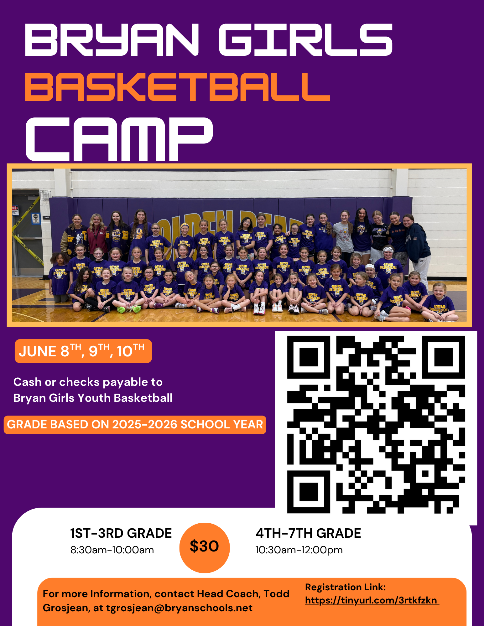 Bryan Girls Basketball 2026 Camp