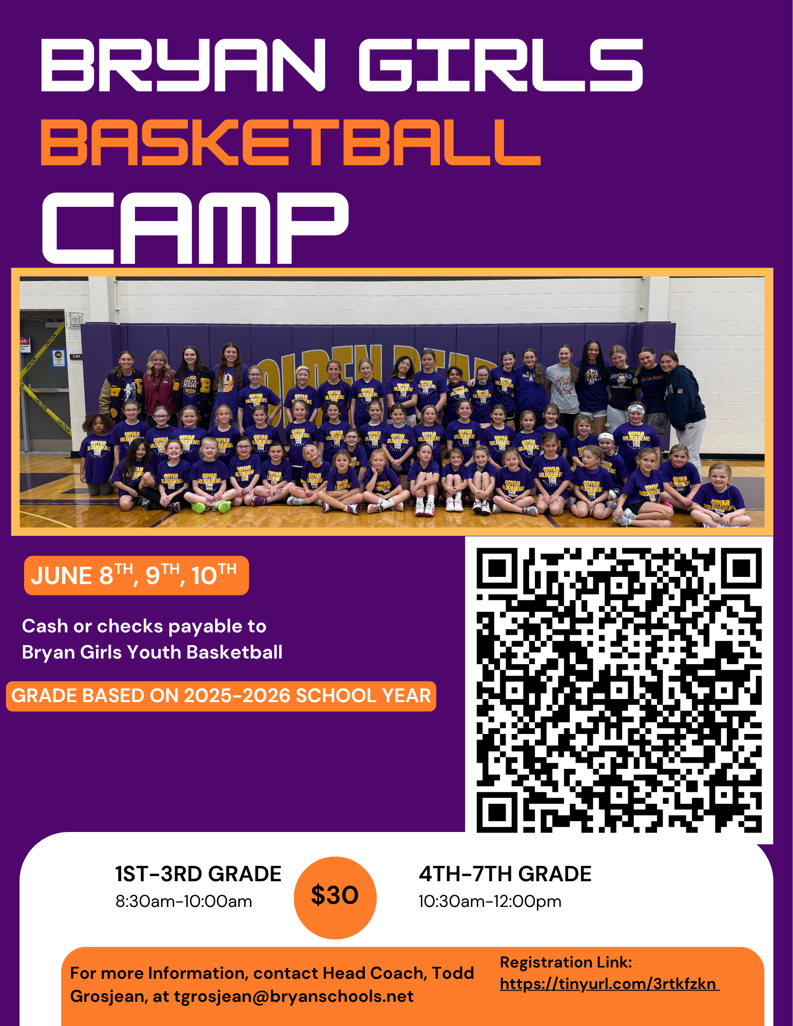 Bryan Girls Basketball 2026 Camp